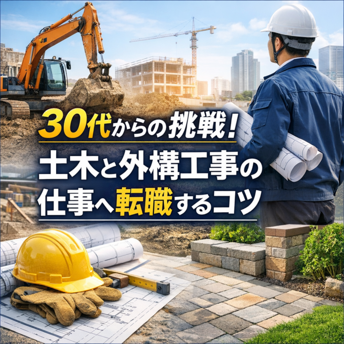 30代からの挑戦！土木と外構工事の仕事へ転職するコツ