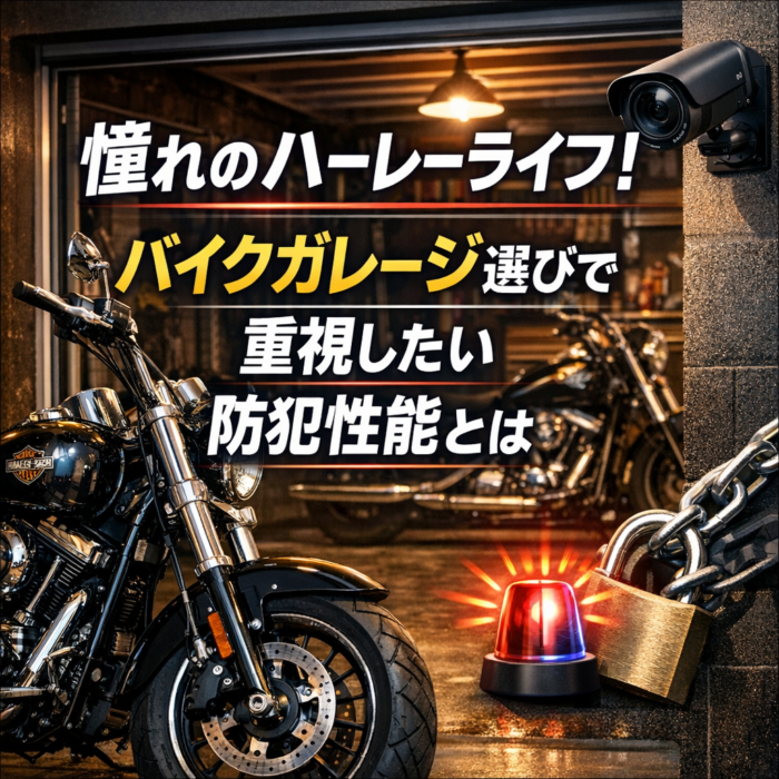憧れのハーレーライフ！バイクガレージ選びで重視したい防犯性能とは