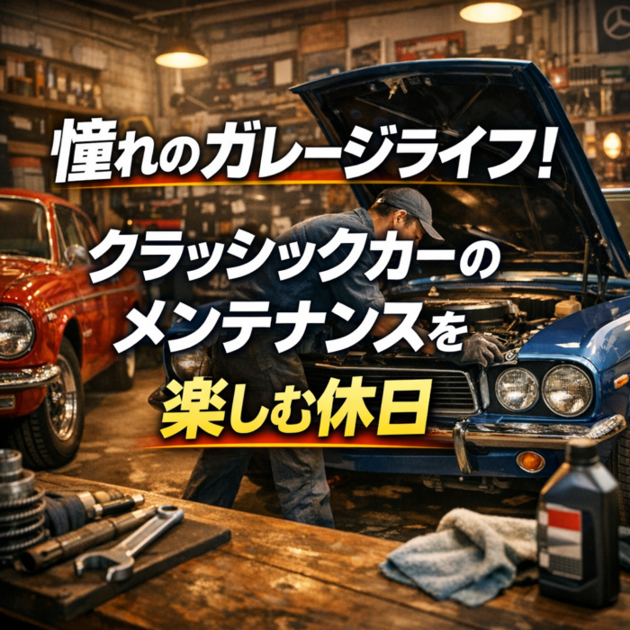 憧れのガレージライフ！クラッシックカーのメンテナンスを楽しむ休日