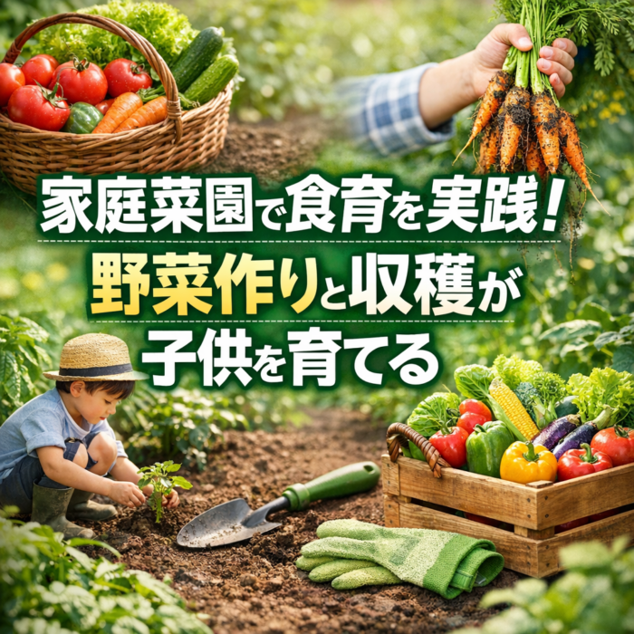 家庭菜園で食育を実践！野菜作りと収穫が子供を育てる