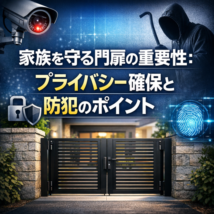 家族を守る門扉の重要性：プライバシー確保と防犯のポイント