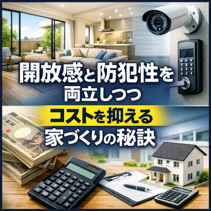 開放感と防犯性を両立しつつコストを抑える家づくりの秘訣