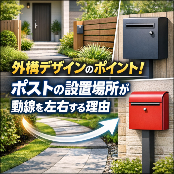 外構デザインのポイント！ポストの設置場所が動線を左右する理由