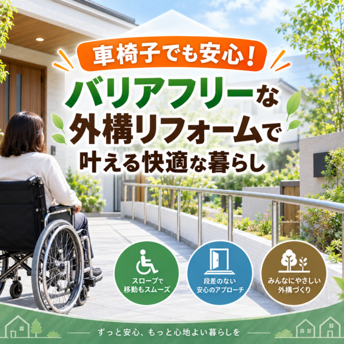 車椅子でも安心！バリアフリーな外構リフォームで叶える快適な暮らし